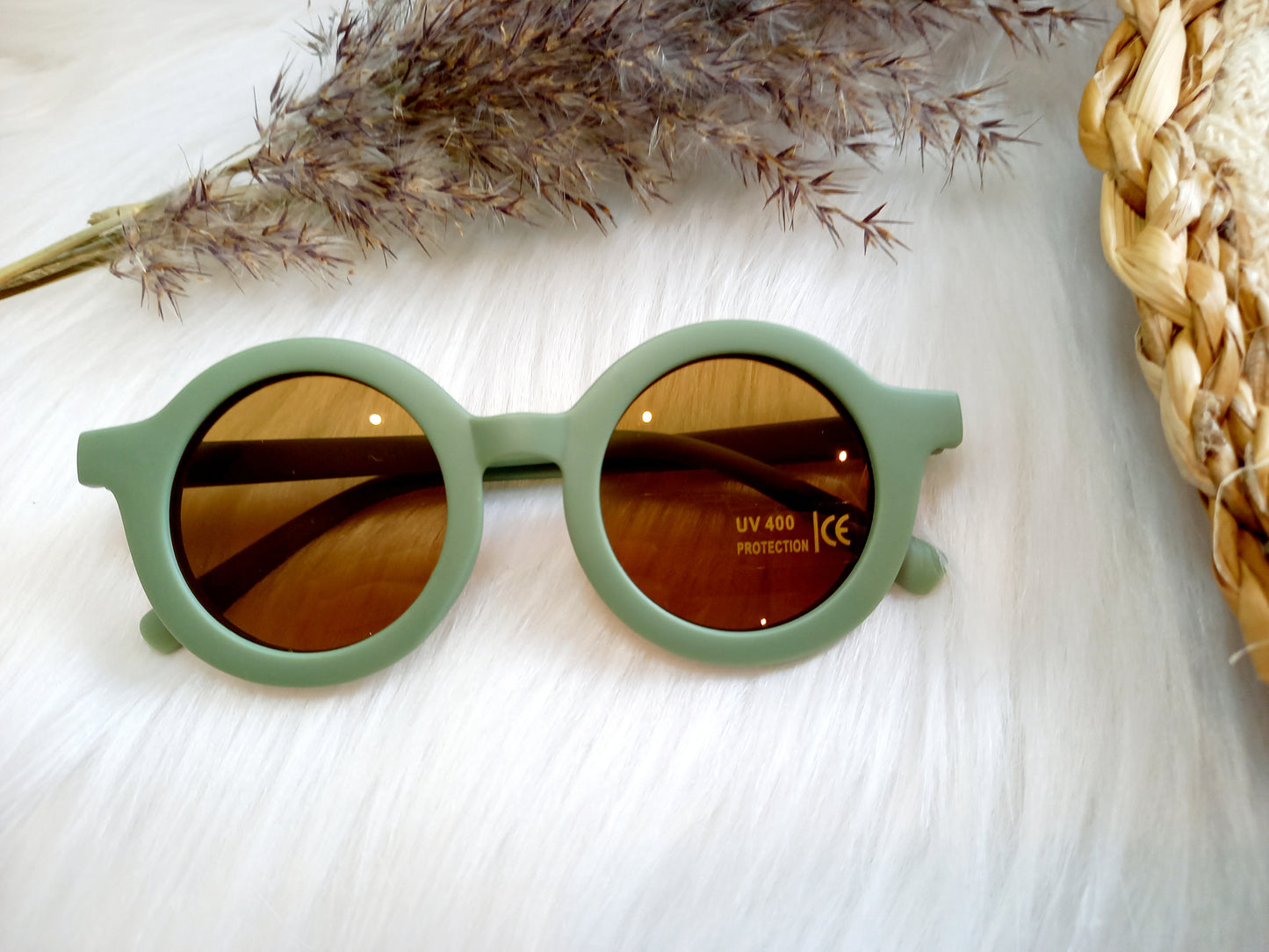 Zonnebril retro groen kids | Kinderzonnebril