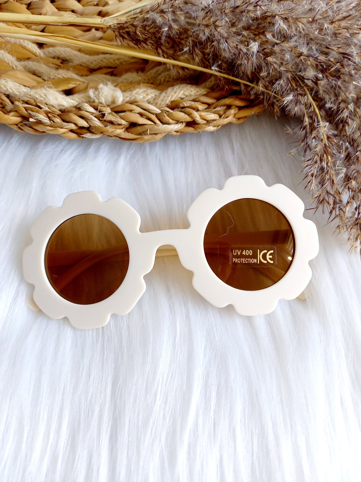 Zonnebril kids Bloem cream | Kinderzonnebril