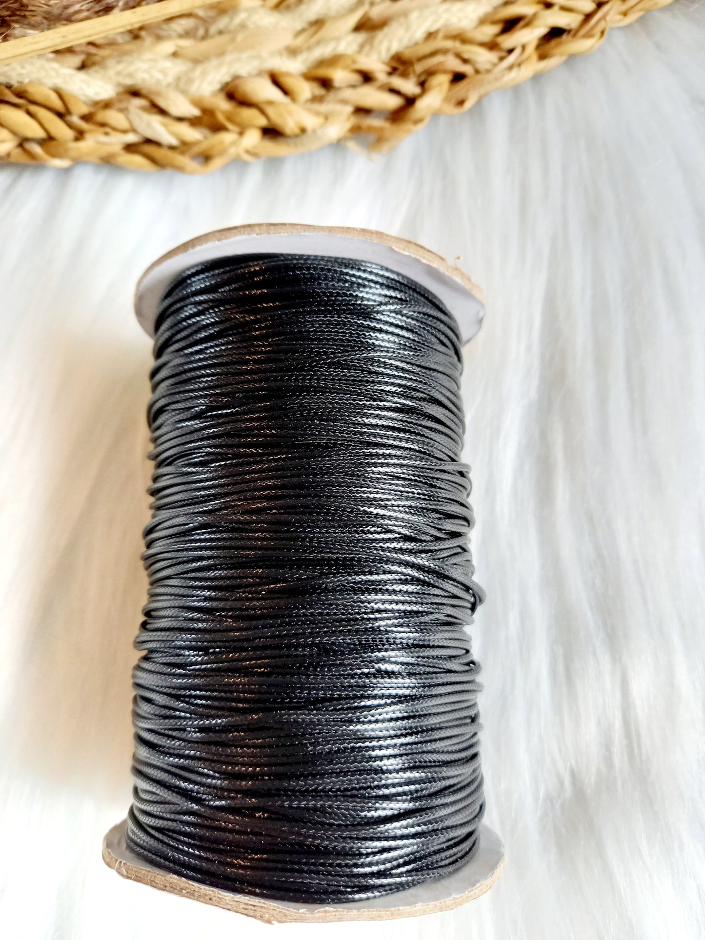 Waxkoord 1.5mm zwart