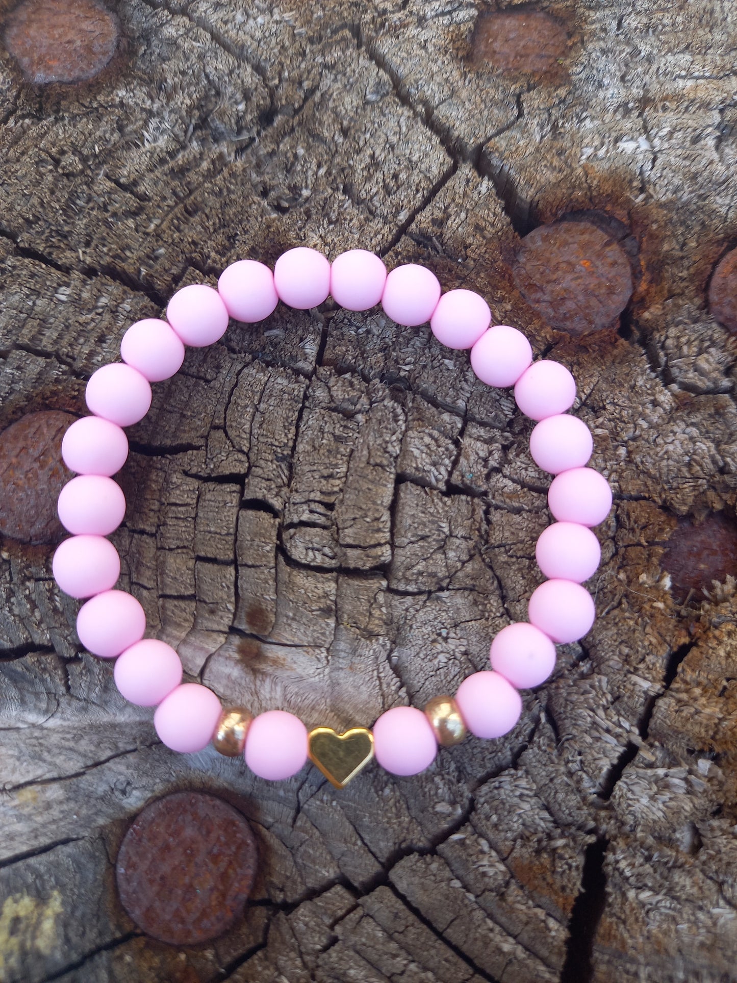 Kinderarmband hart roze