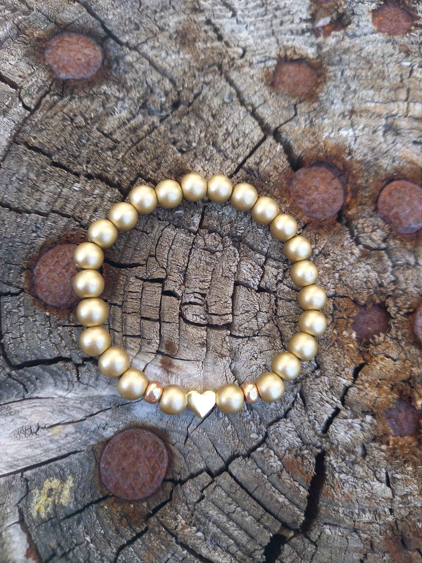 Kinderarmband hart goud