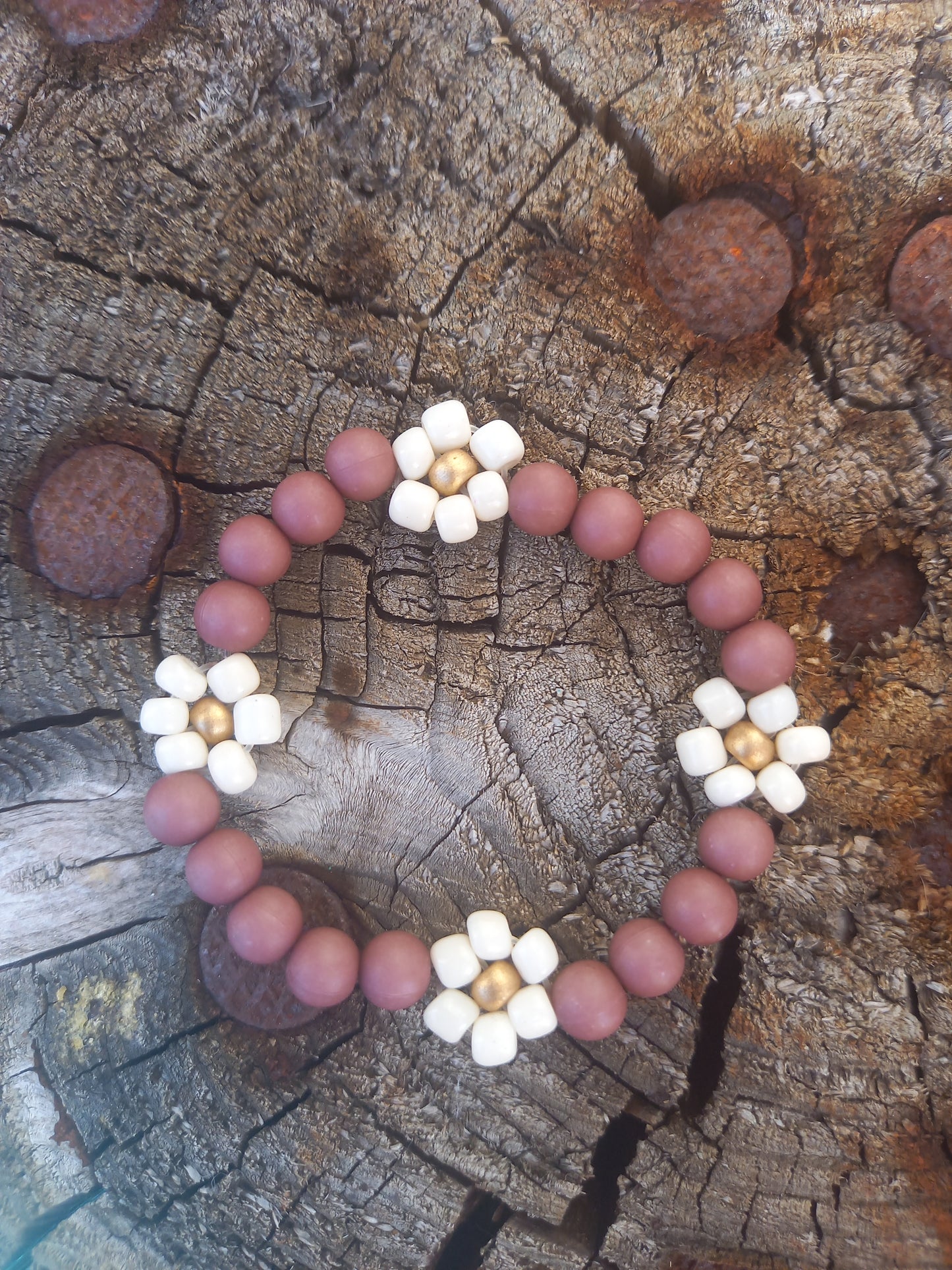 daisy kinderarmband donkerbruin