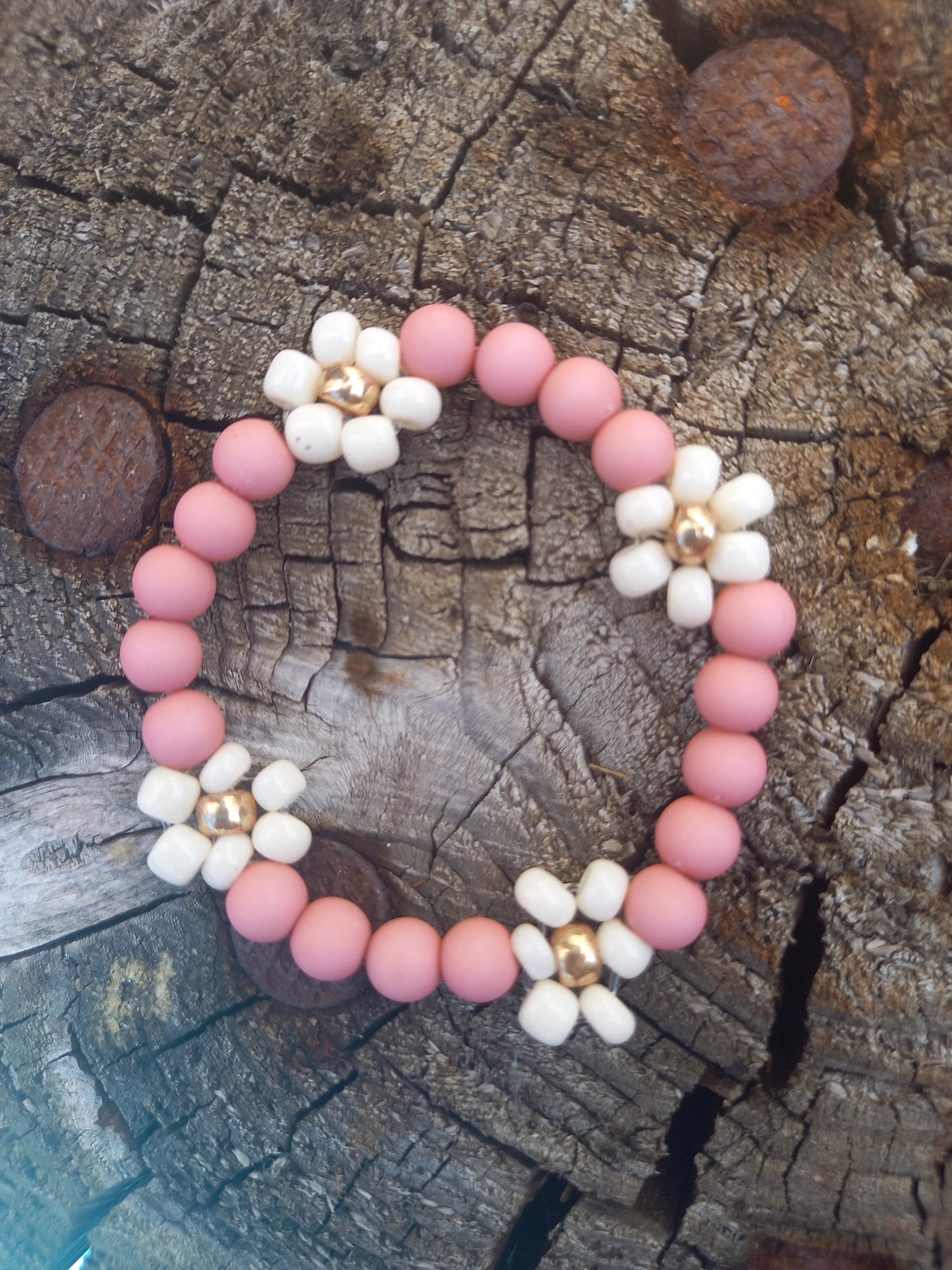 daisy kinderarmband powderblush