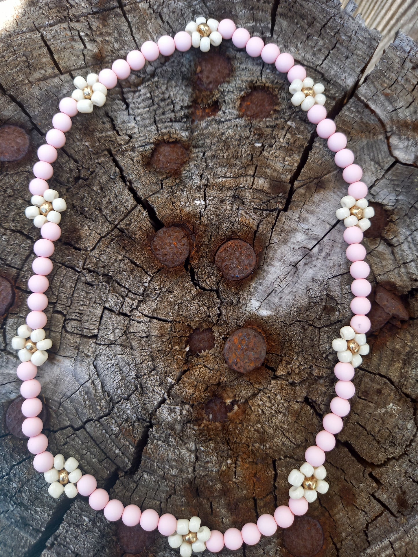 daisy kinderketting light pink