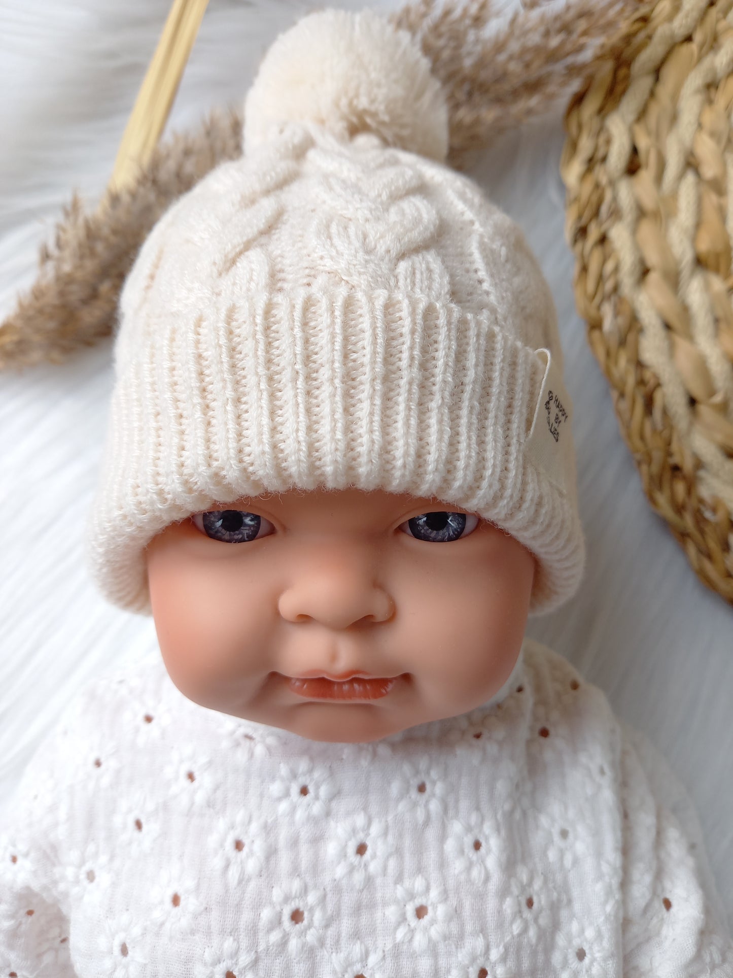 Merino baby mutsje creme