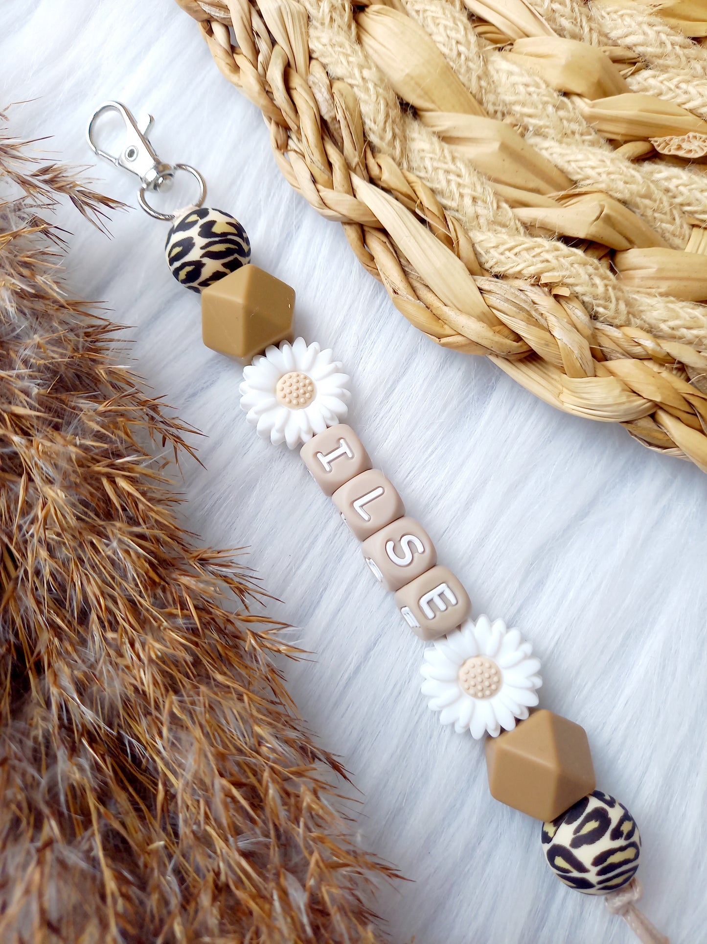 Sleutelhanger daisy 2 bloemen