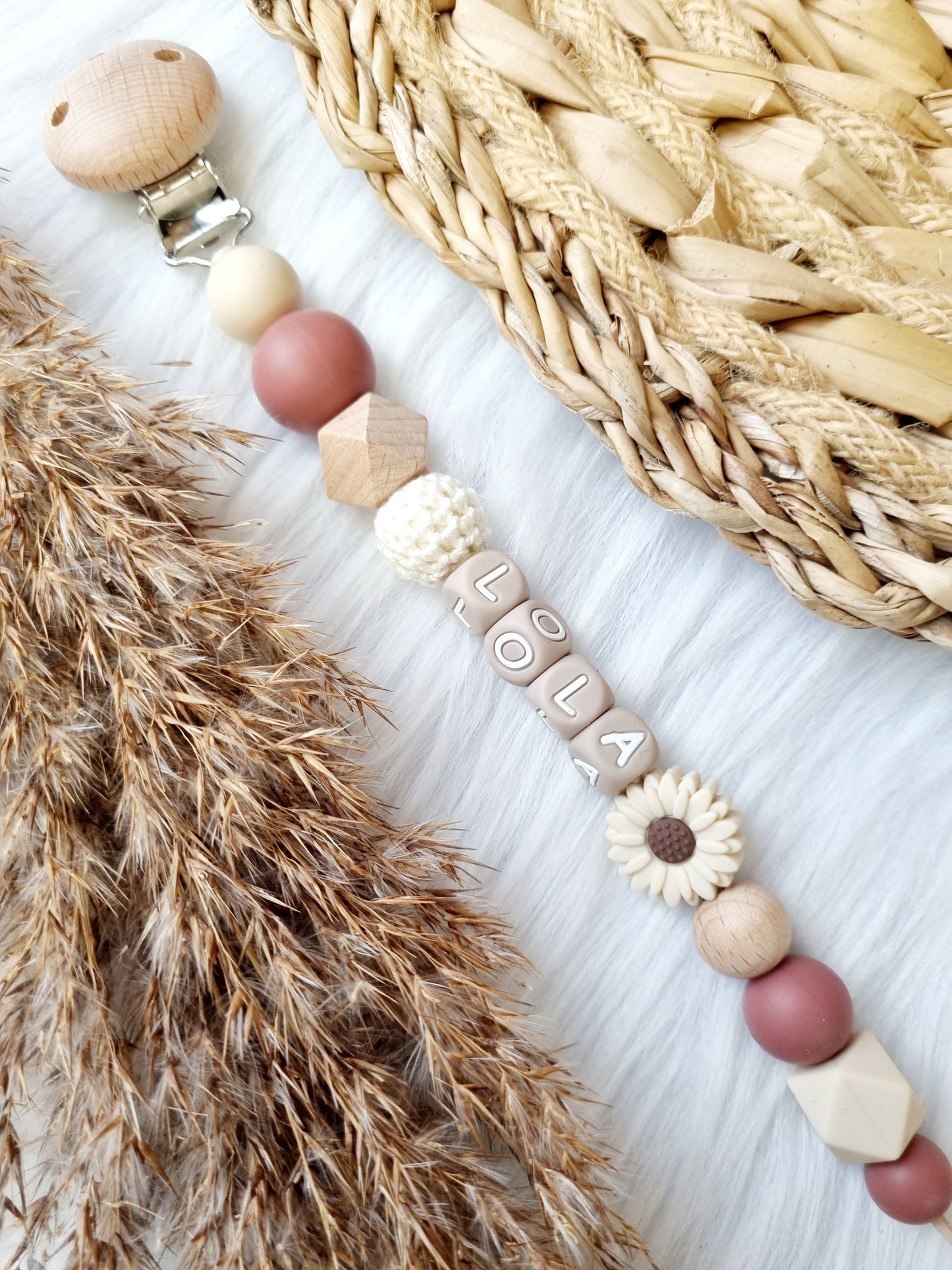 Speenkoord met naam daisy Kies je kleuren zelf
Woodchuck, beige