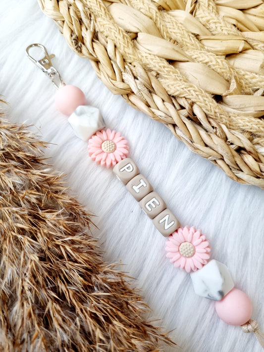 Sleutelhanger daisy 2 bloemen