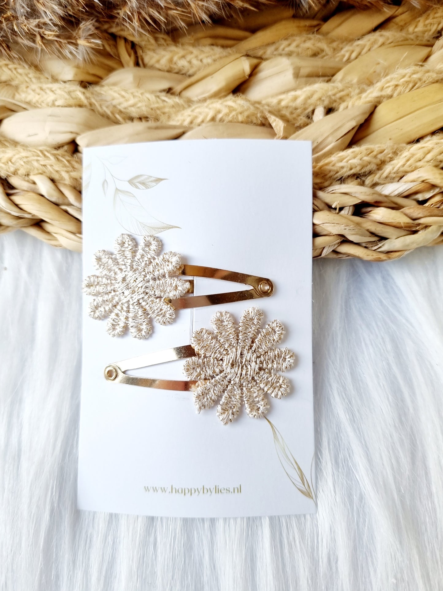haarspeldje daisy goud 2 stuks