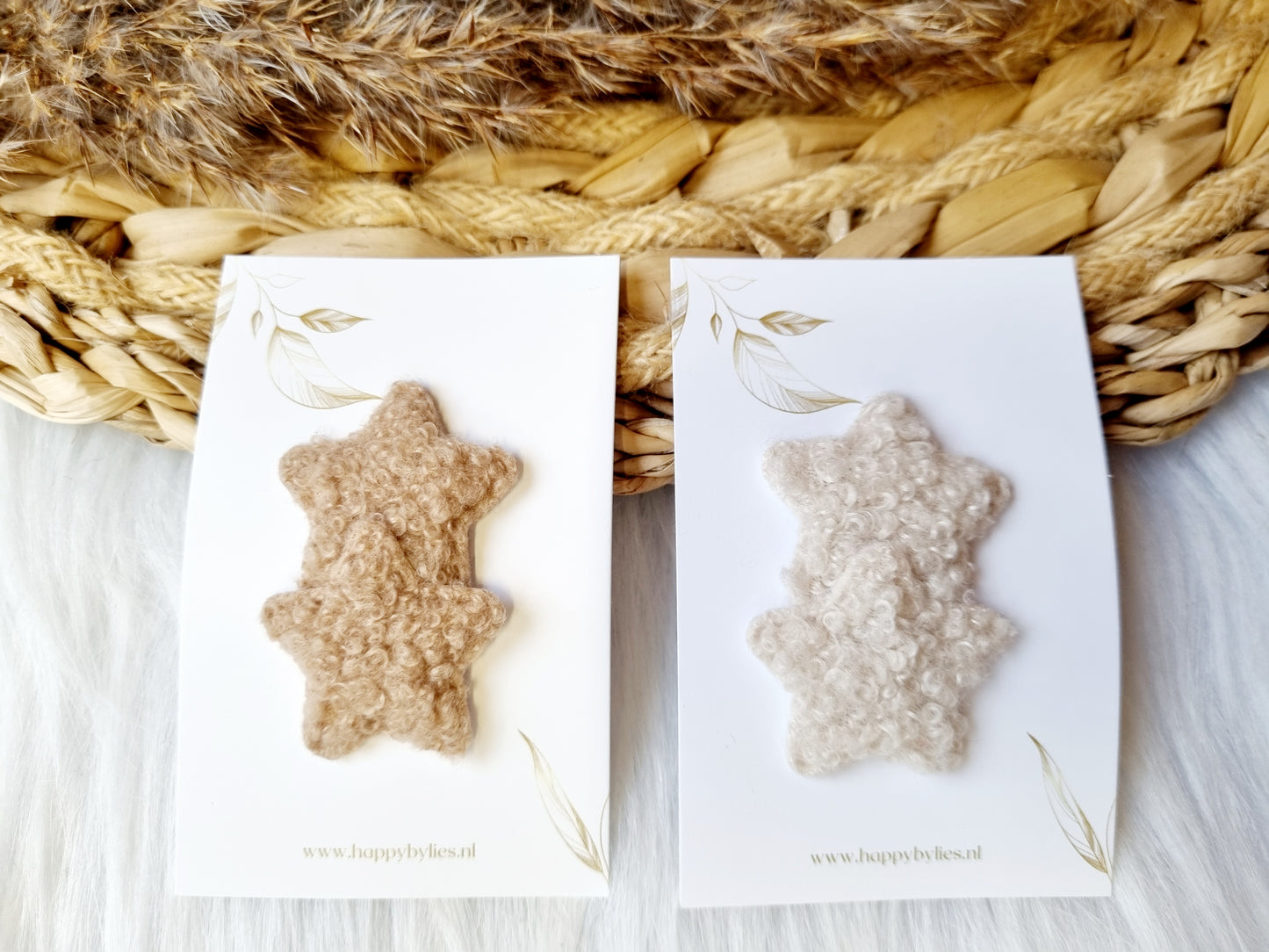 Haarspeldje anti slip ster teddy