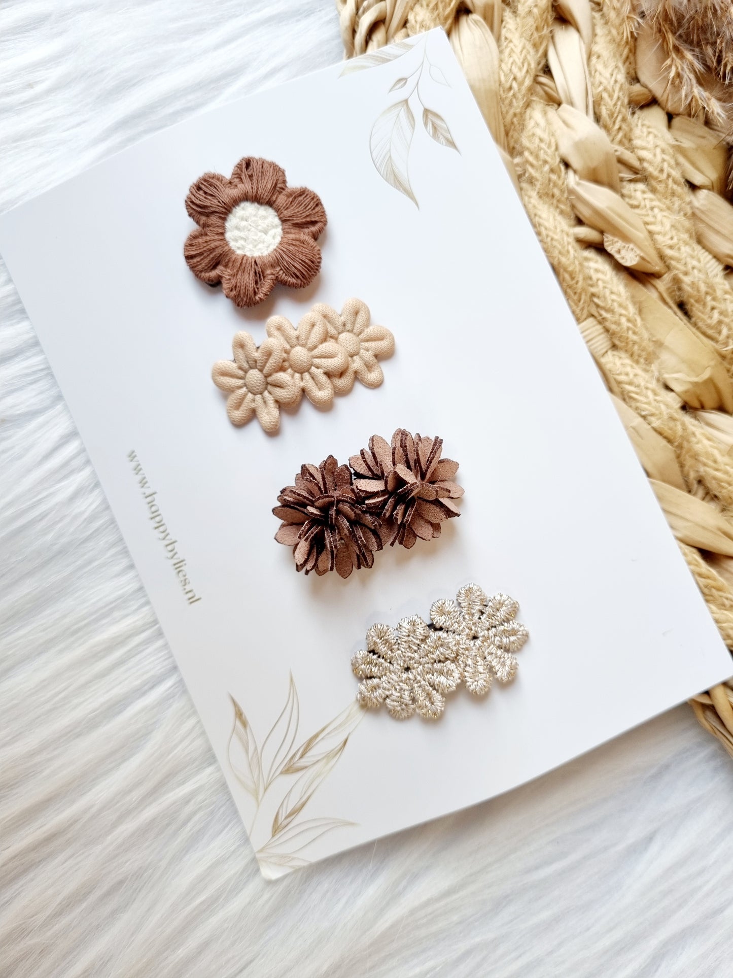 Haarspeldje anti slip Set fleur