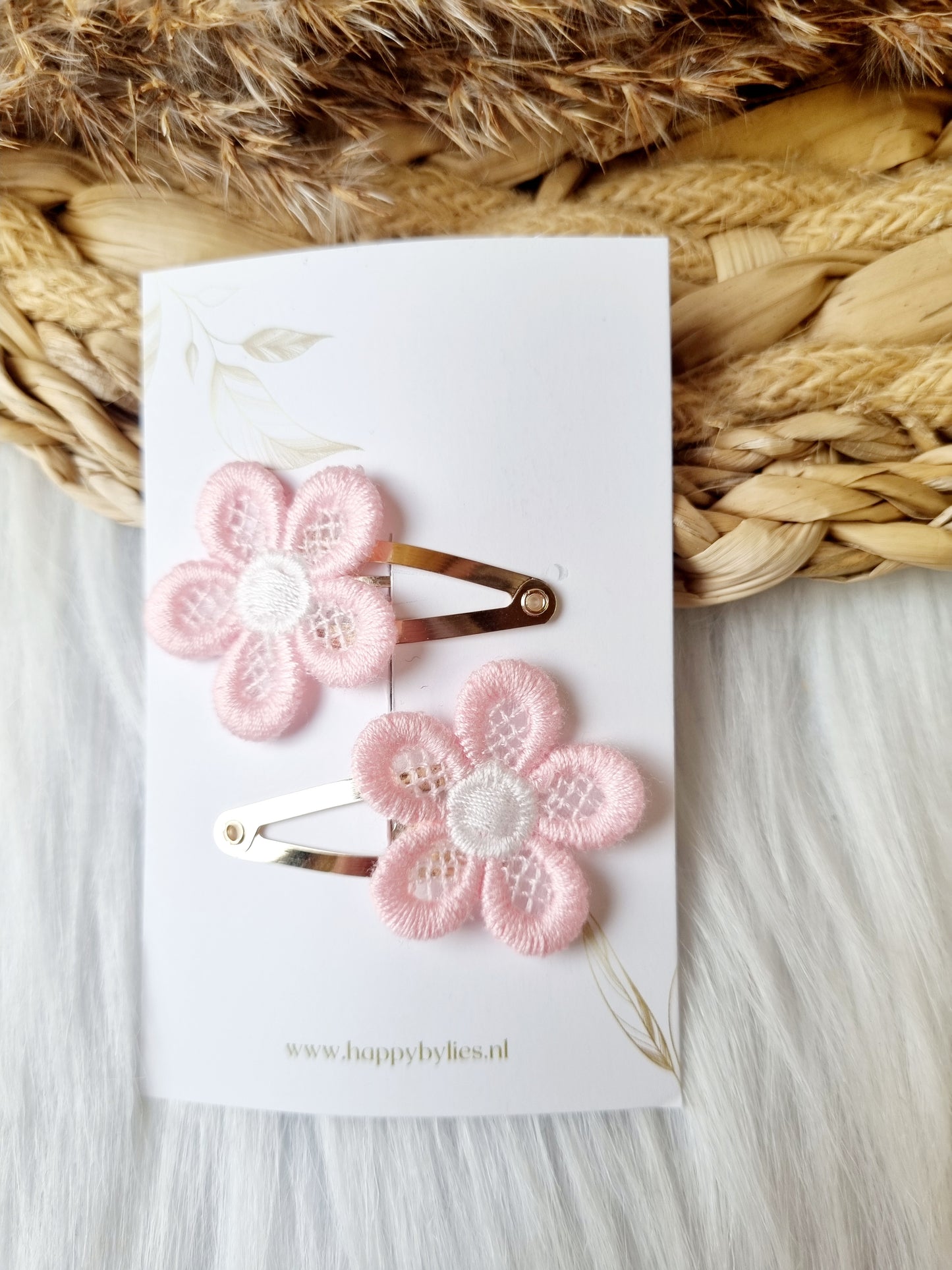 Haarspeldje cherry blossom 2 stuks roze