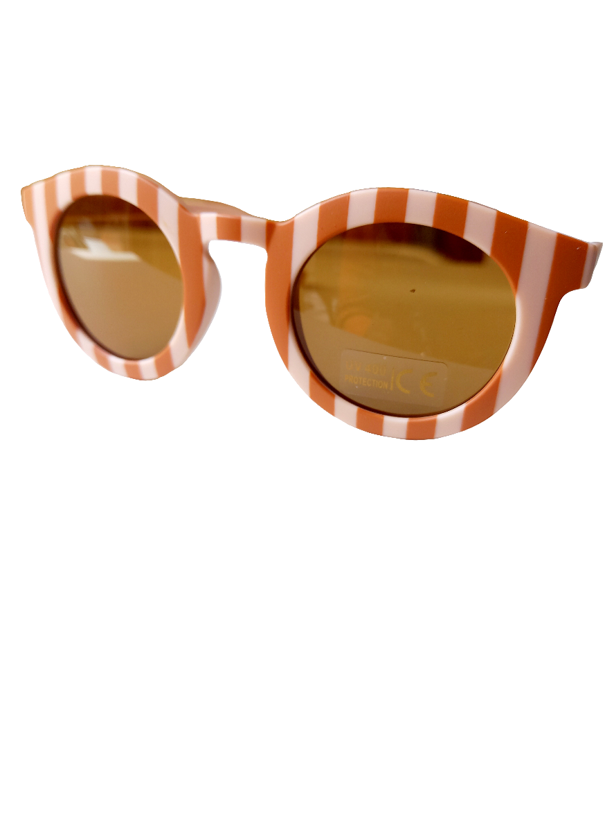 Kinderzonnebril Classic stripe blush/caramel