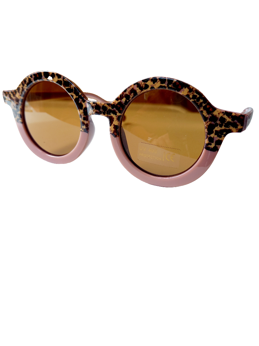 Kinderzonnebril retro leopard woodchuck