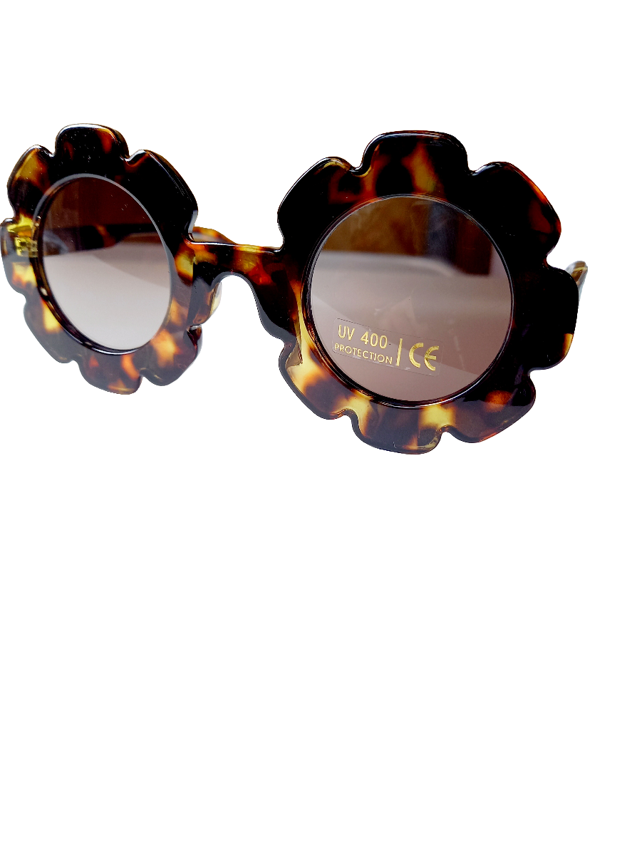 Kinderzonnebril Bloem leopard