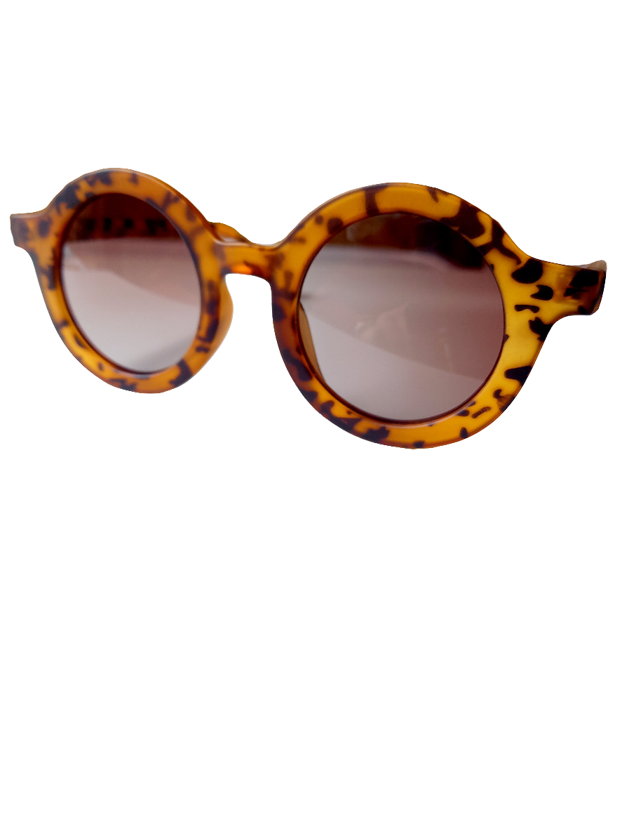 Kinderzonnebril retro full leopard