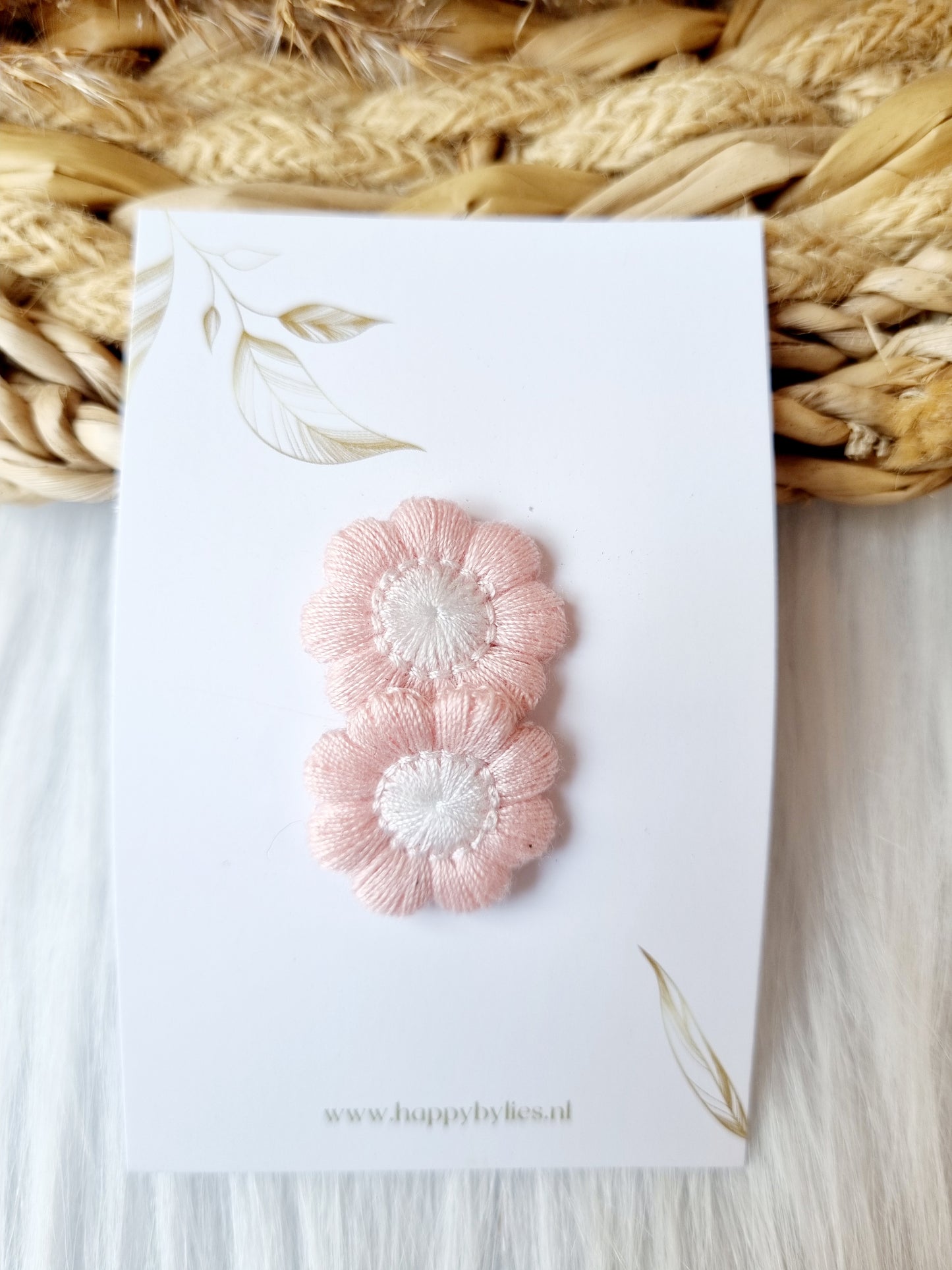 Haarspeldje anti slip jasmin roze