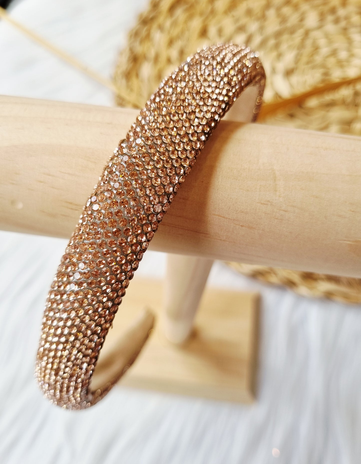 Diadeem strass rose