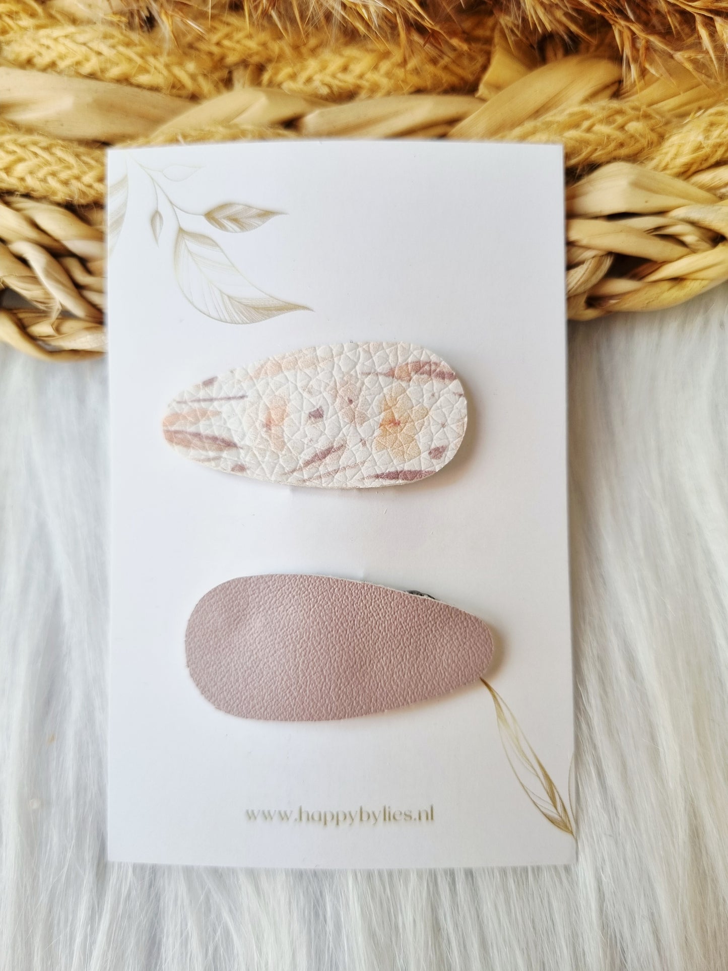 Leatherlook anti-slip haarspeldjes liv