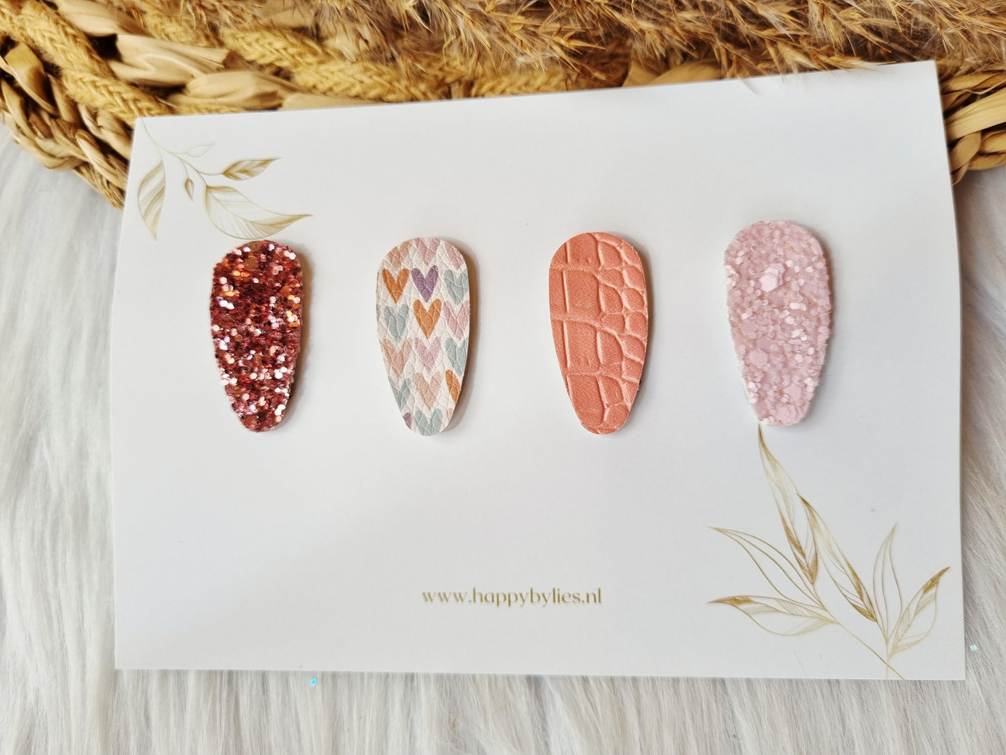 Leatherlook haarspeldjes anti-slip elin