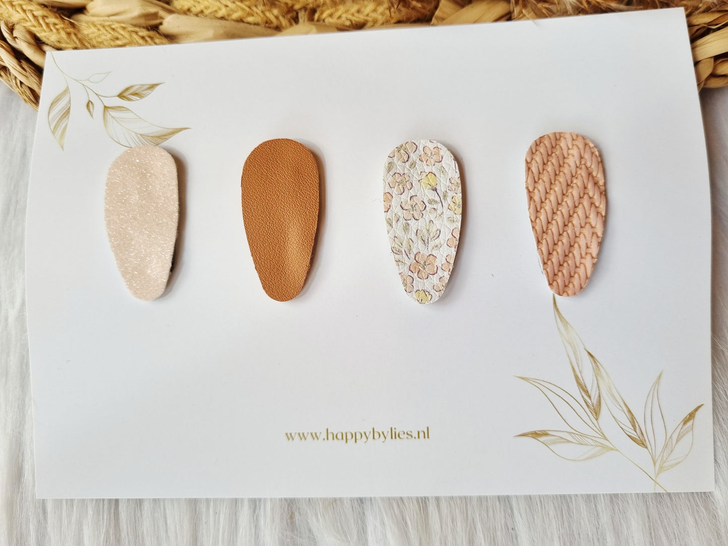 Leatherlook haarspeldjes anti-slip Elke