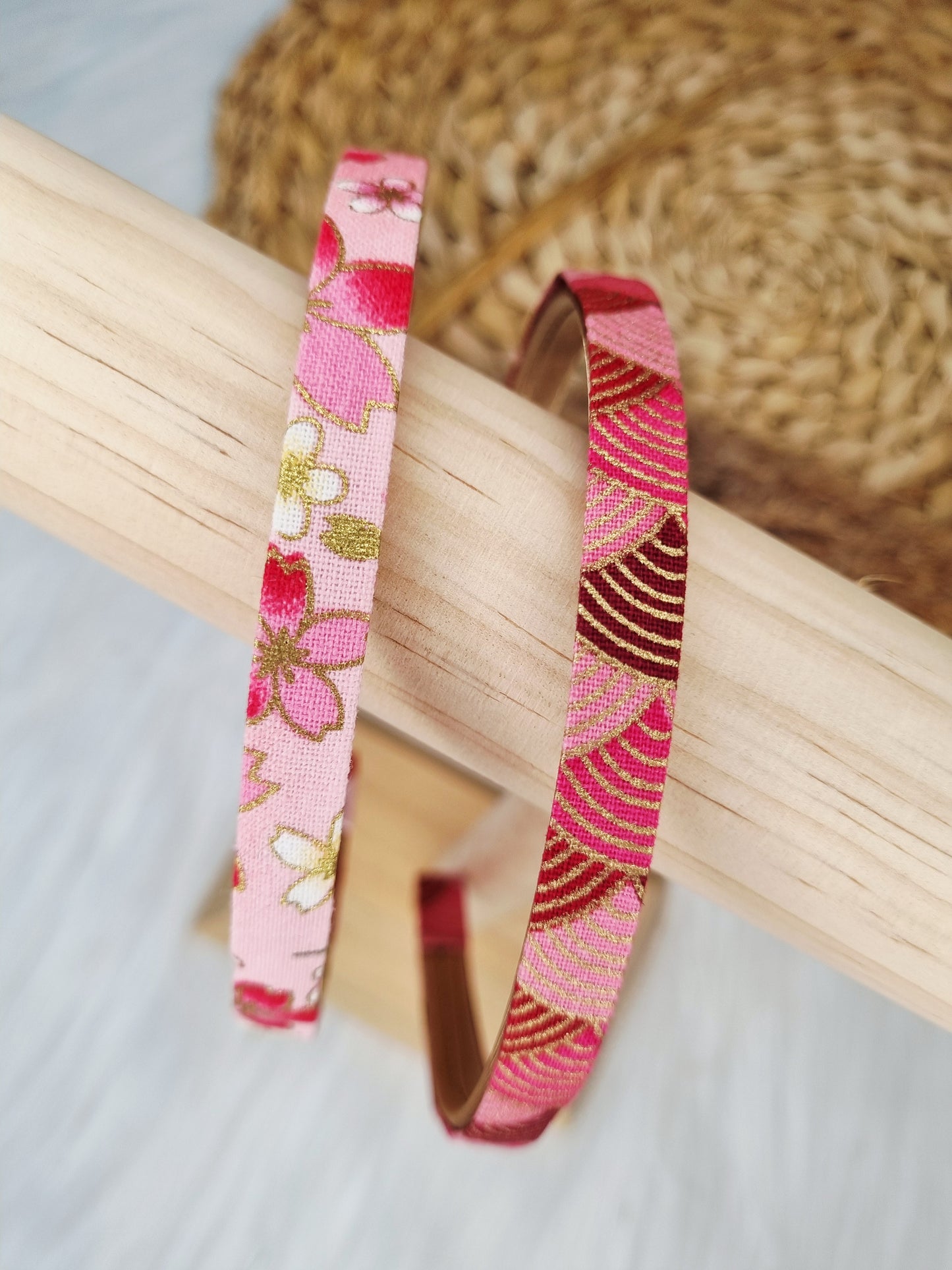 Diadeem pink waves, diadeem cherry blossom roze