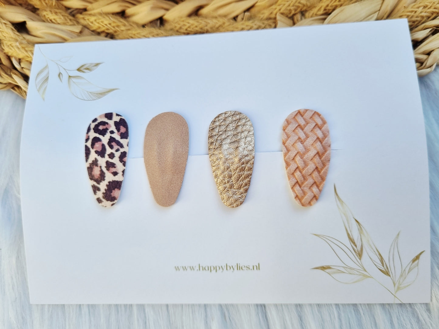 Leatherlook haarspeldjes mira ovaal