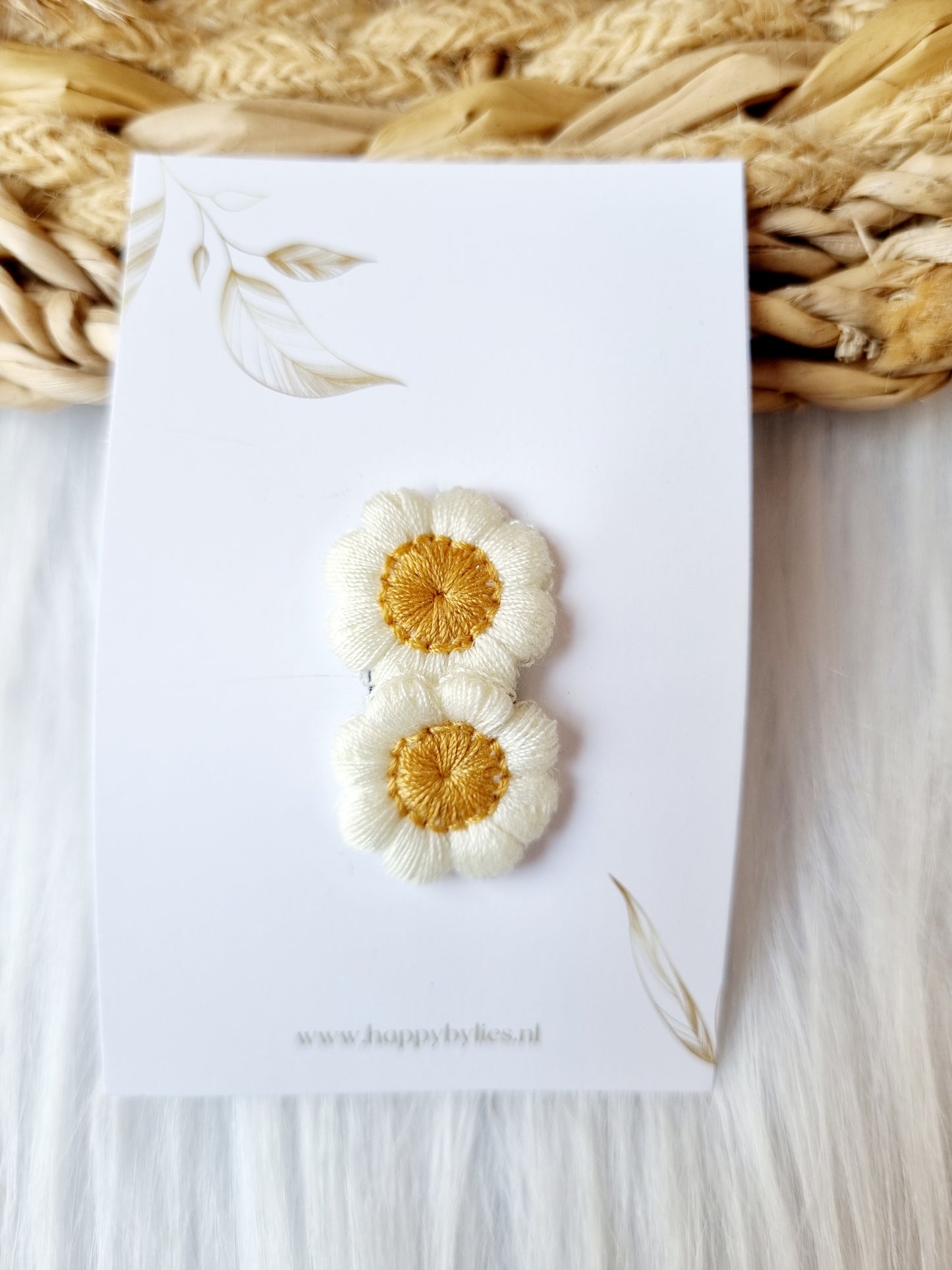 Haarspeldje anti slip jasmin Creme
