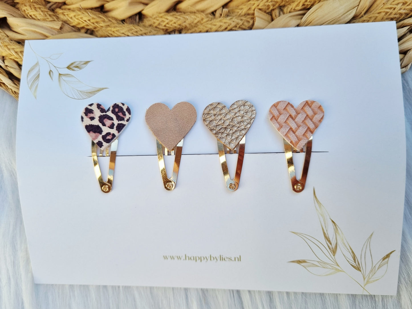Leatherlook haarspeldjes mira hart