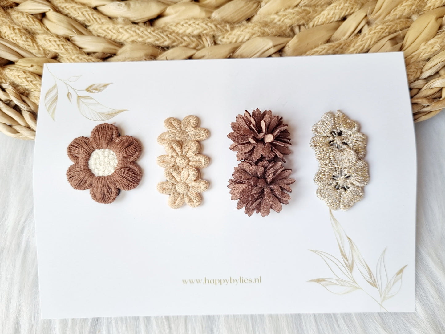 Haarspeldje anti slip Set fleur