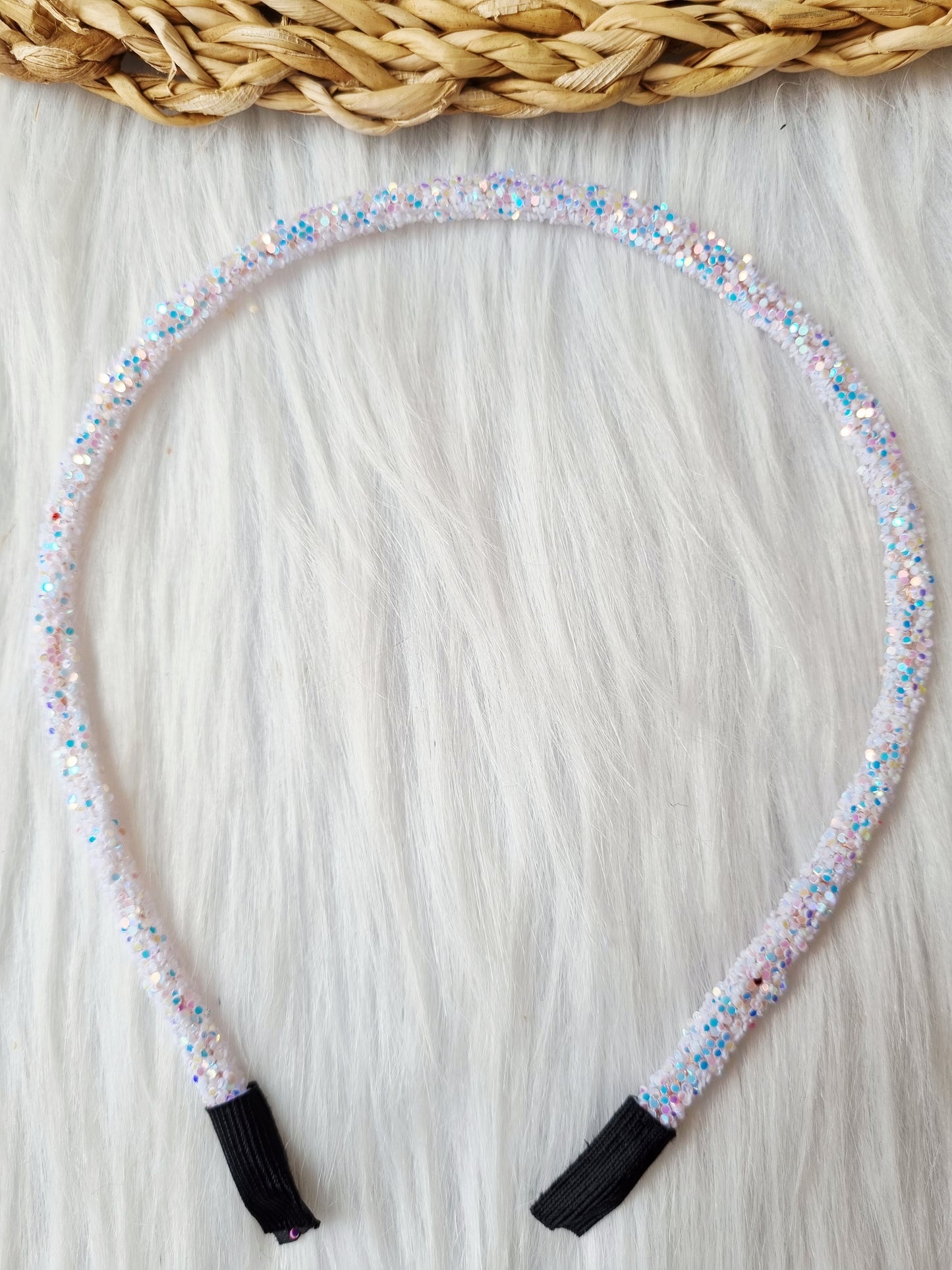 Diadeem Glitter wit