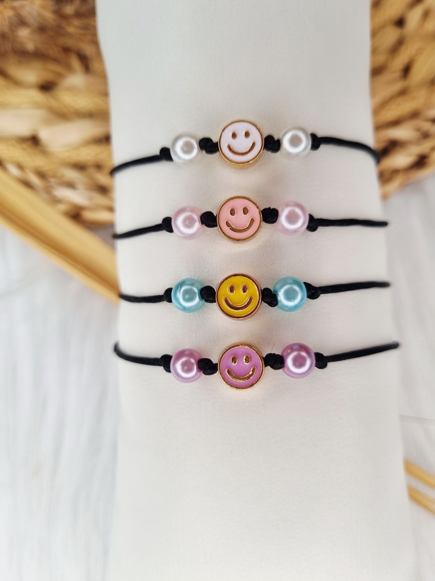 Armband Smiley goud