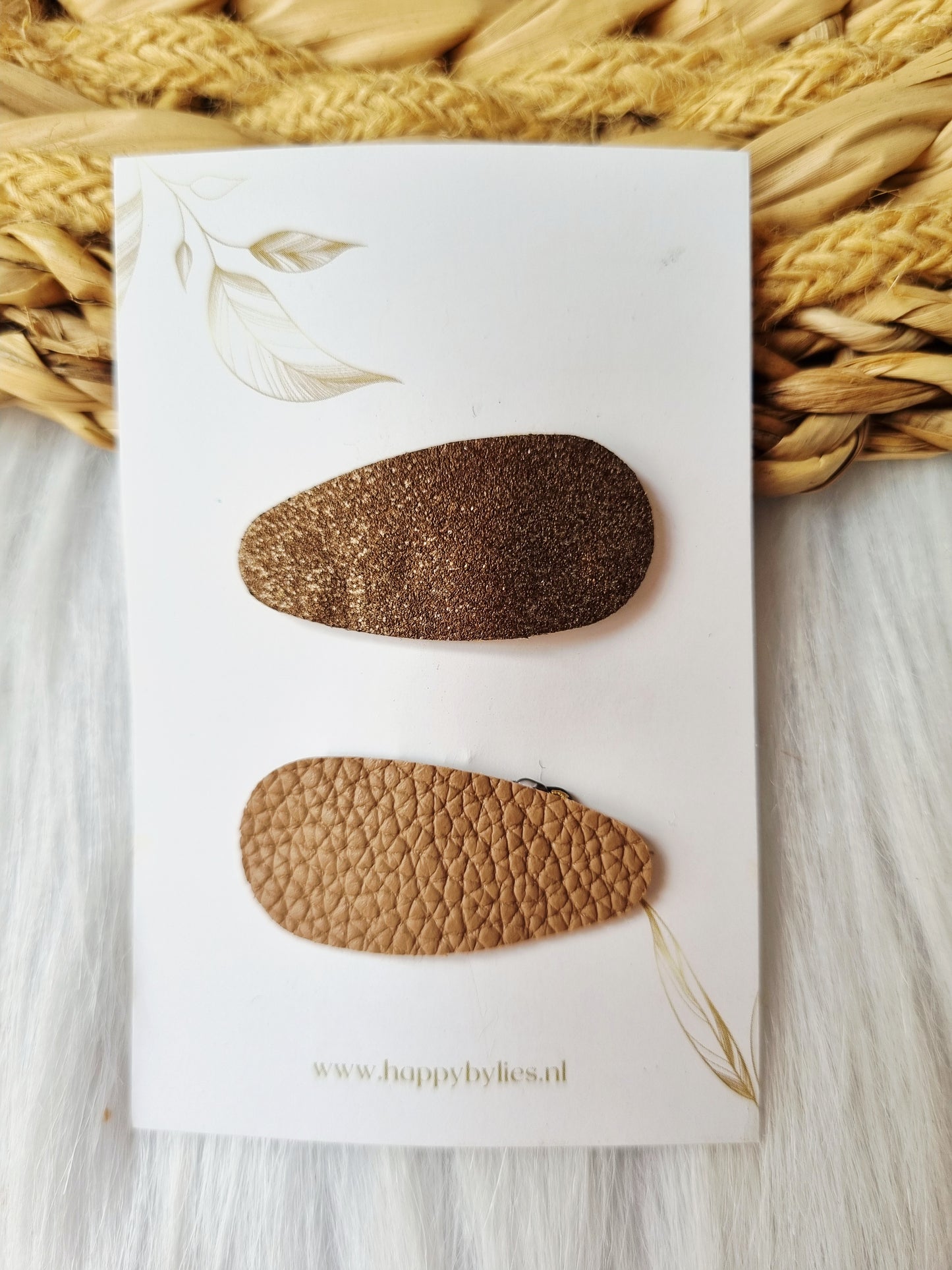 Leatherlook anti-slip haarspeldjes Dua