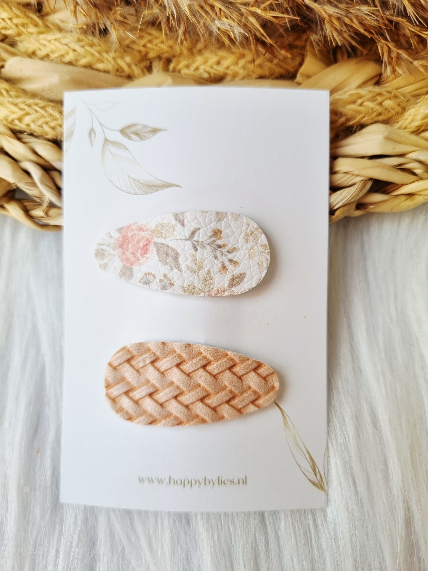Leatherlook anti-slip haarspeldjes joy