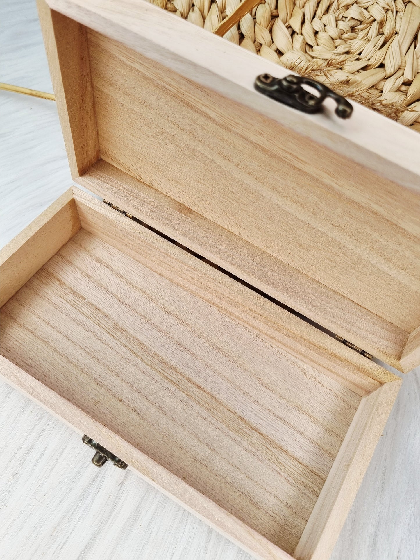 Gepersonaliseerd houten haarspeldjes kistje met naam