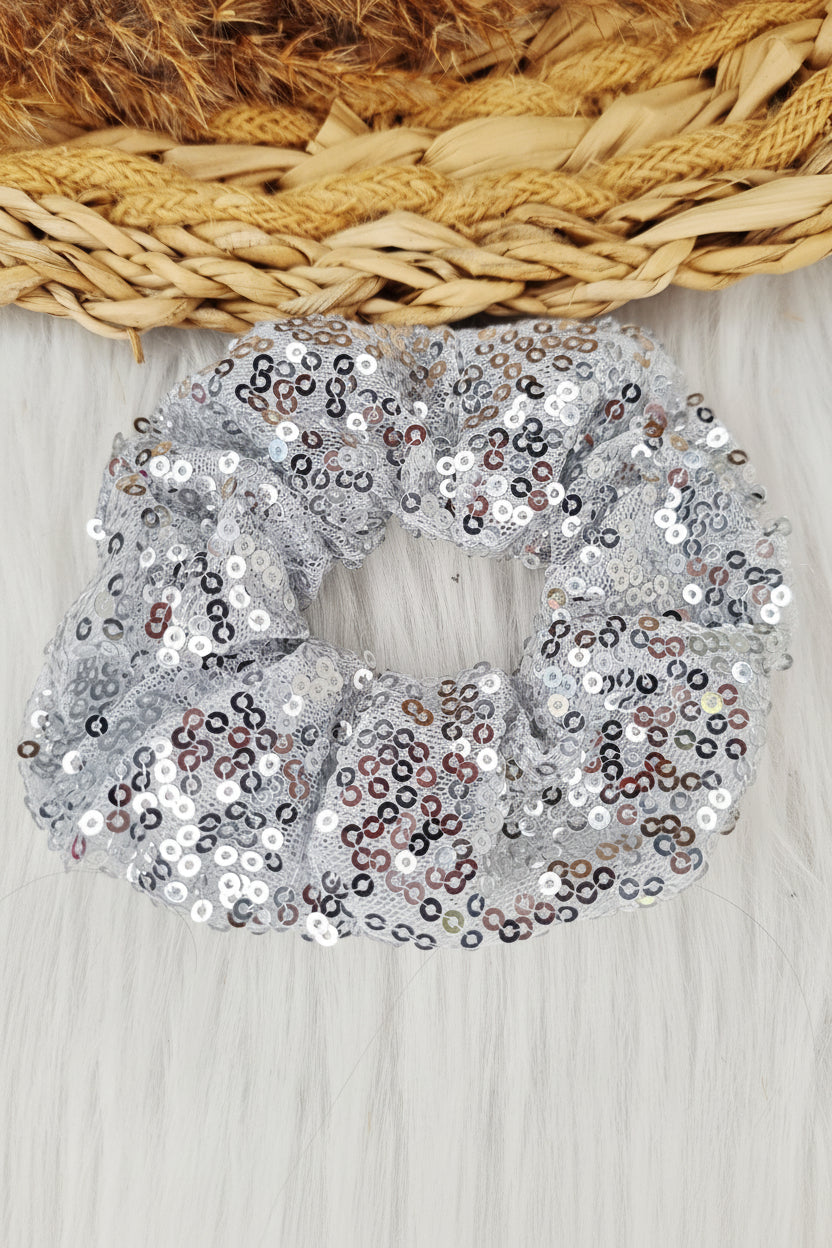 Scrunchie Sparkle Zilver