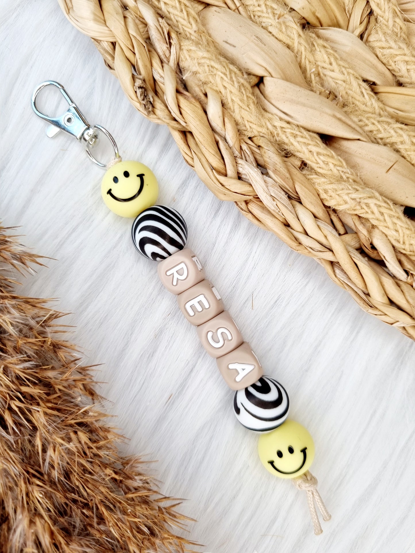 Tas sleutelhanger kies je kleuren zelf
Zebra, smile