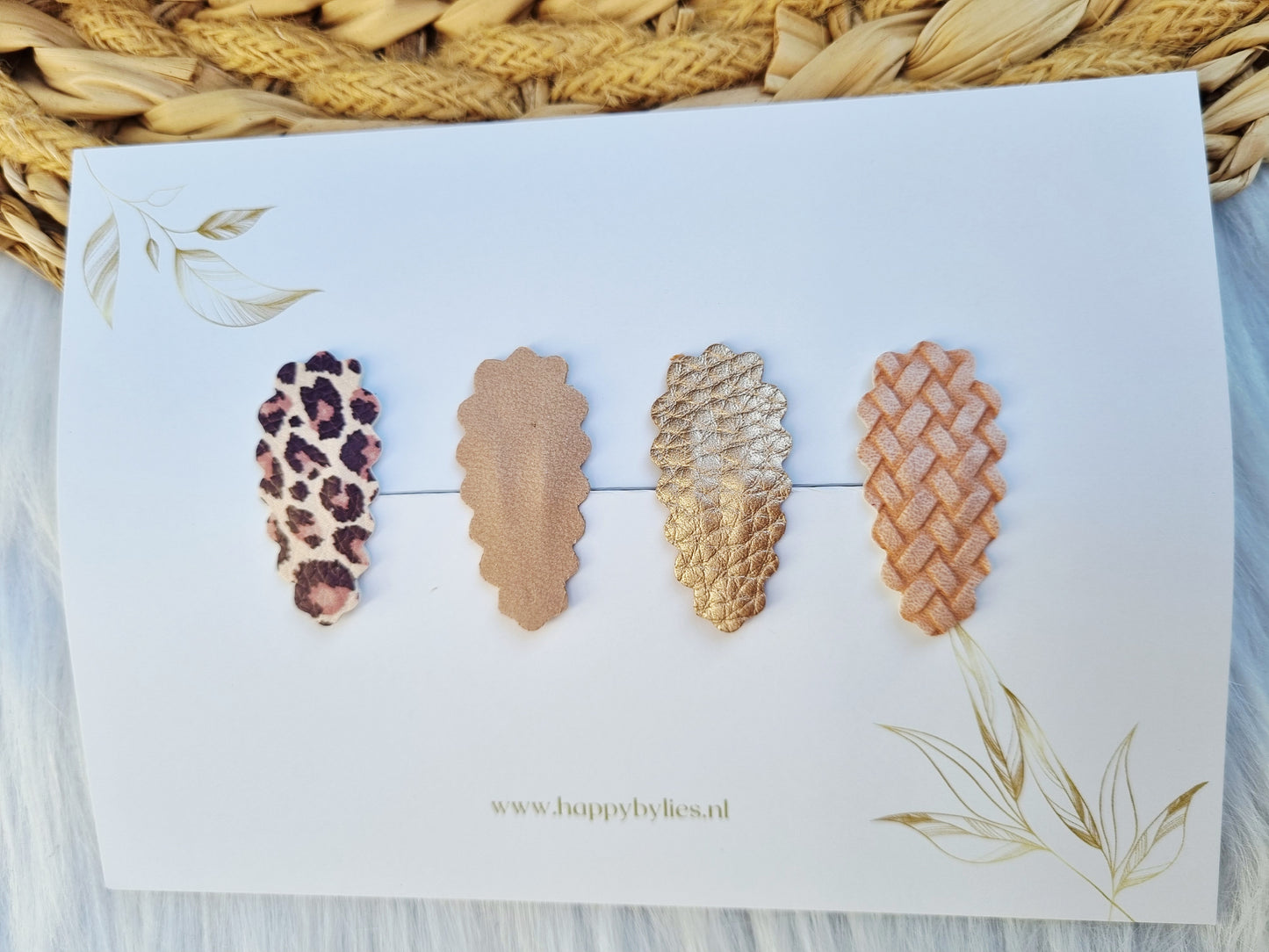 Leatherlook haarspeldjes mira ribbel