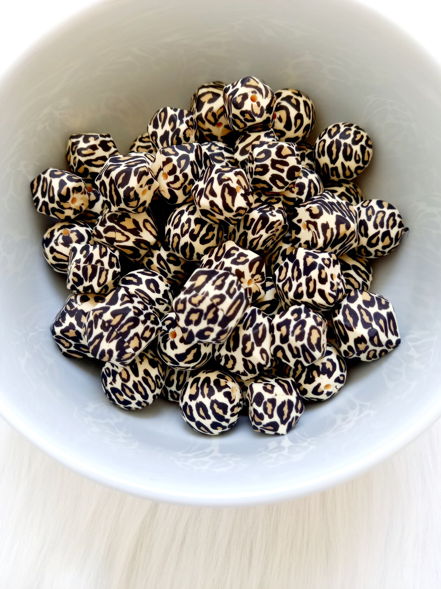 Siliconen kralen leopard, diy, ronde kralen, hexagon kralen
