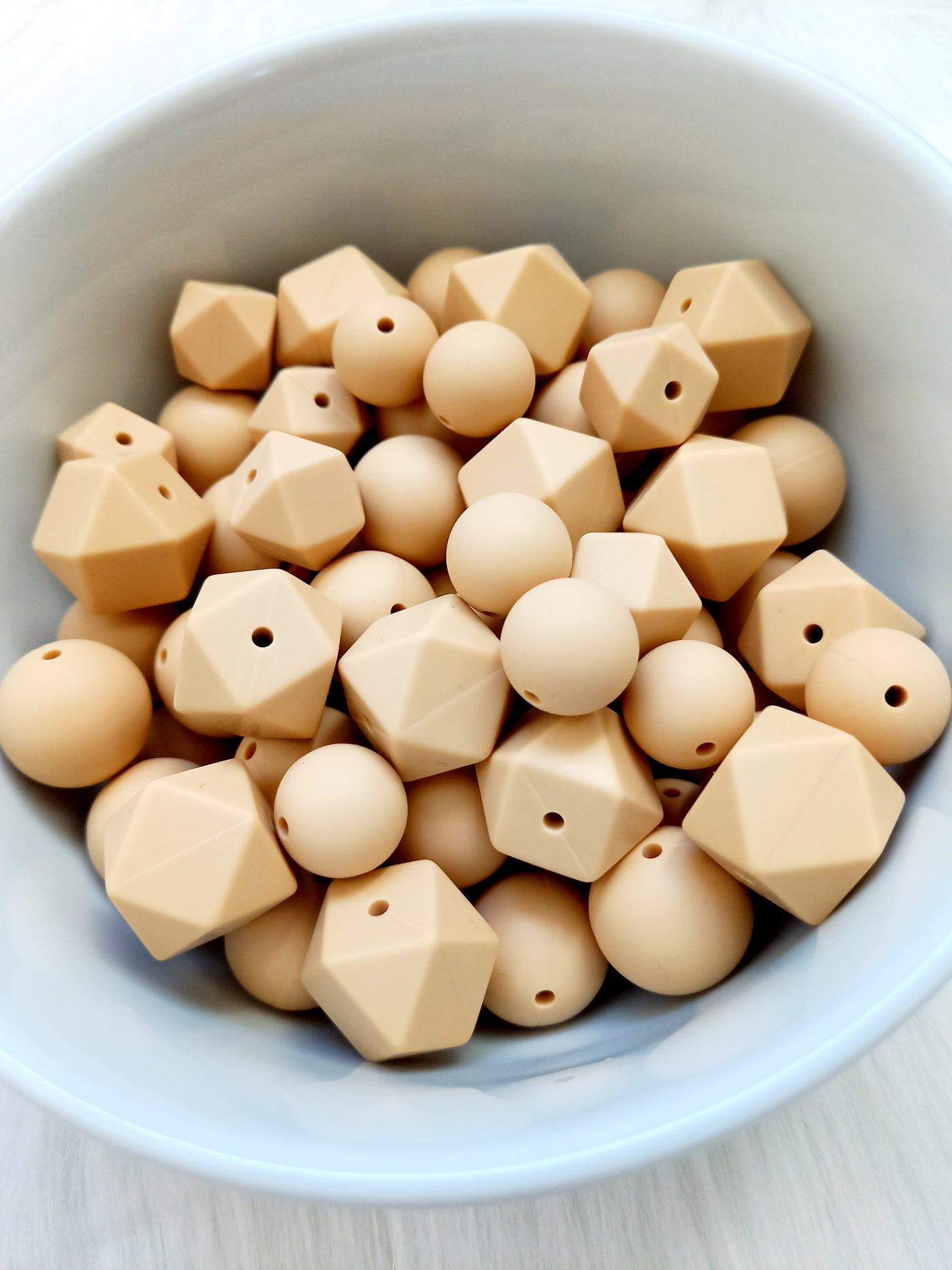 Siliconen kralen zand, diy, ronde kralen, hexagon kralen