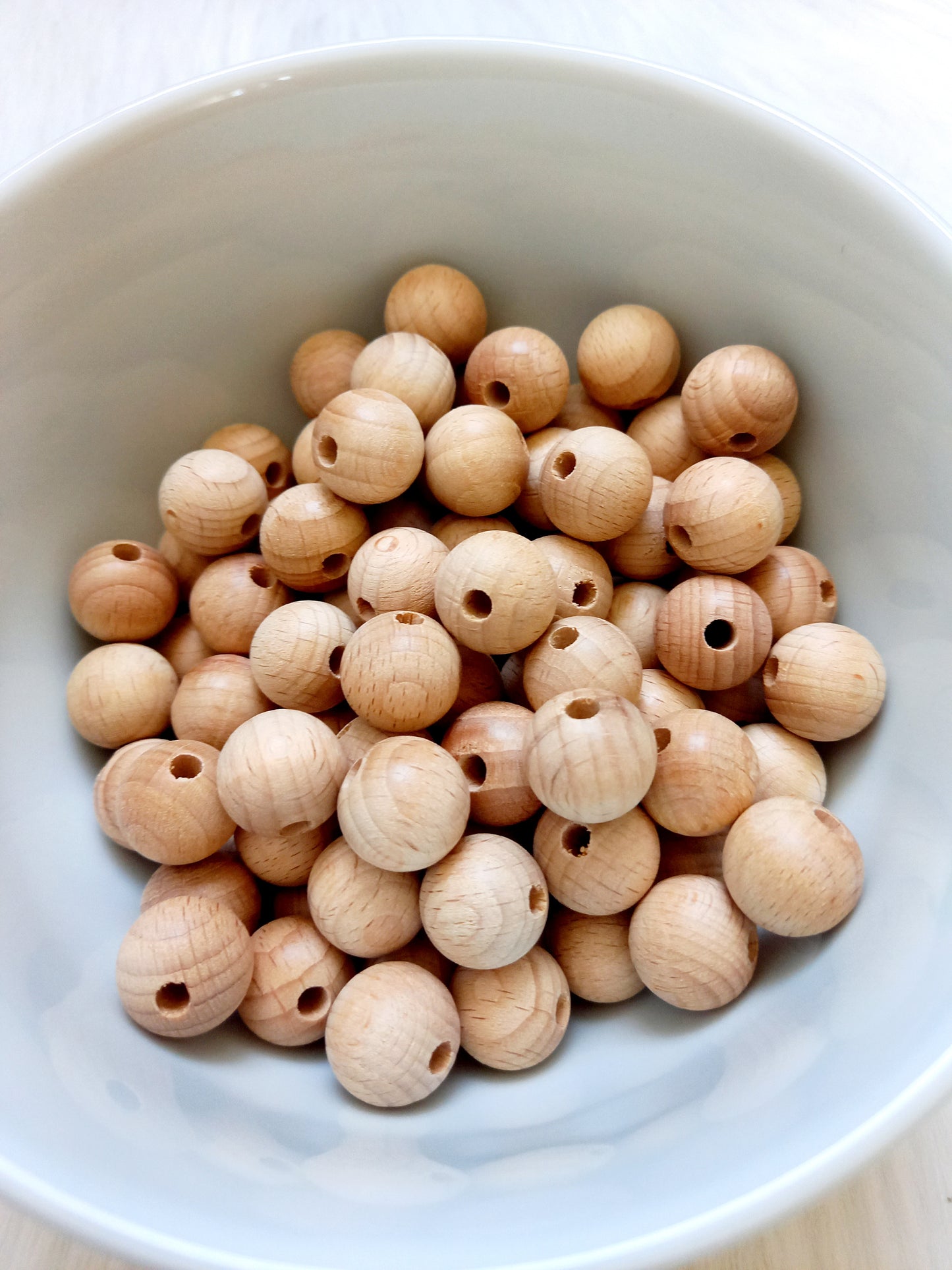 Beukenhouten kralen rond 14mm diy