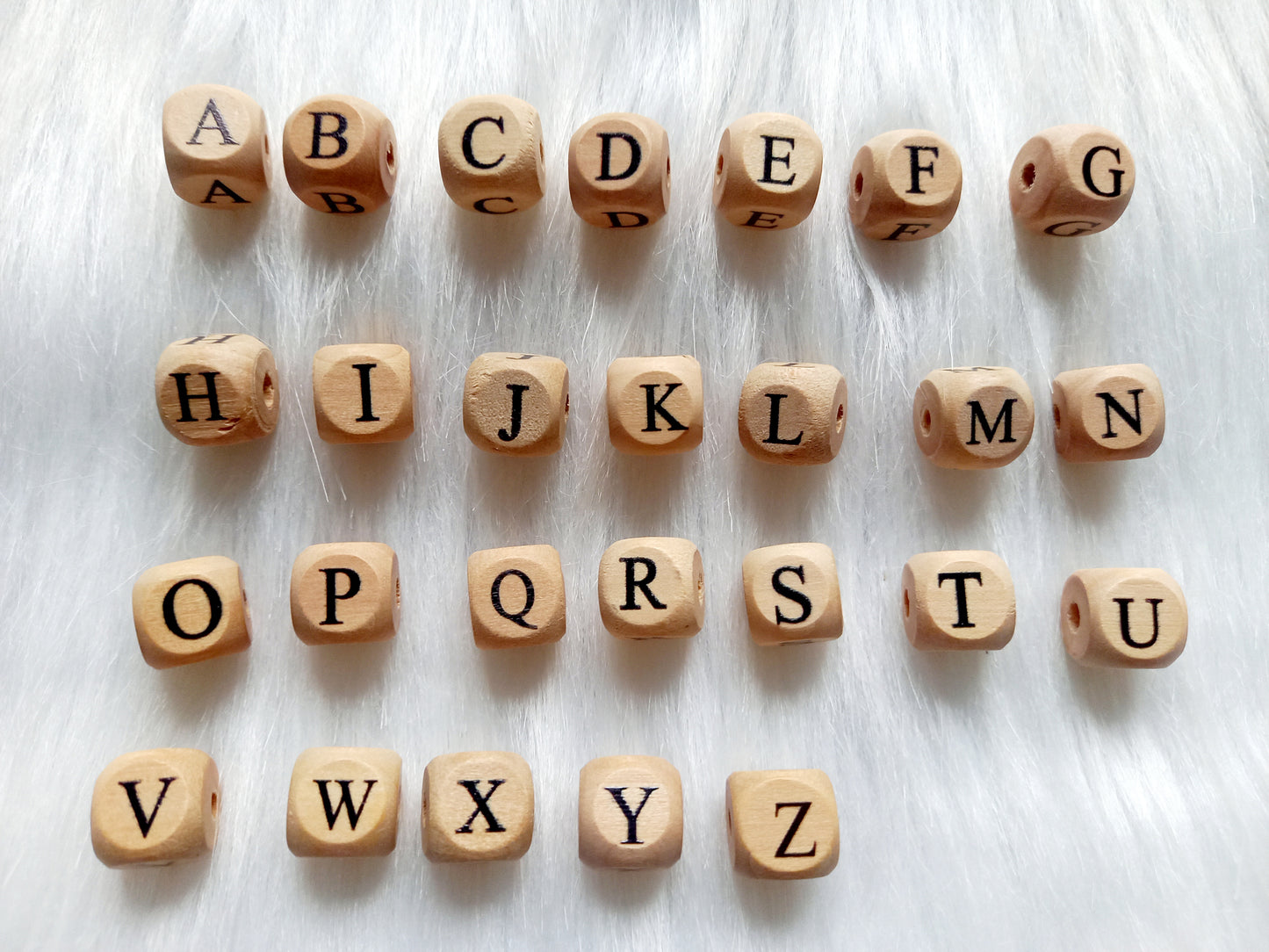 houten letter kralen, diy