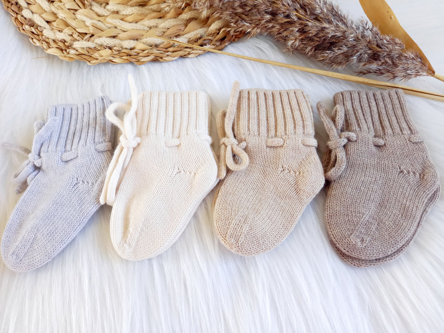 merino baby slofjes, zachte babyslofjes, merino wol