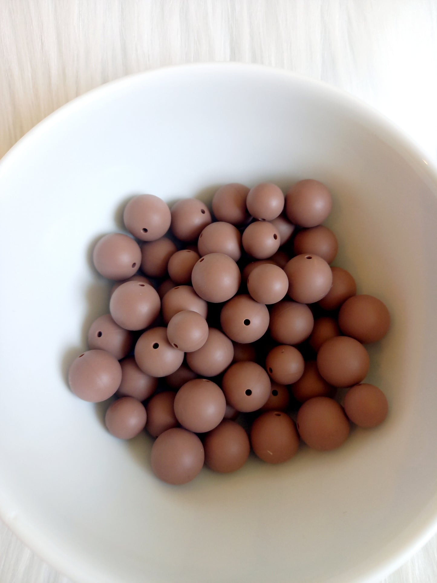 Siliconen kralen brownie, diy, ronde kralen, hexagon kralen
