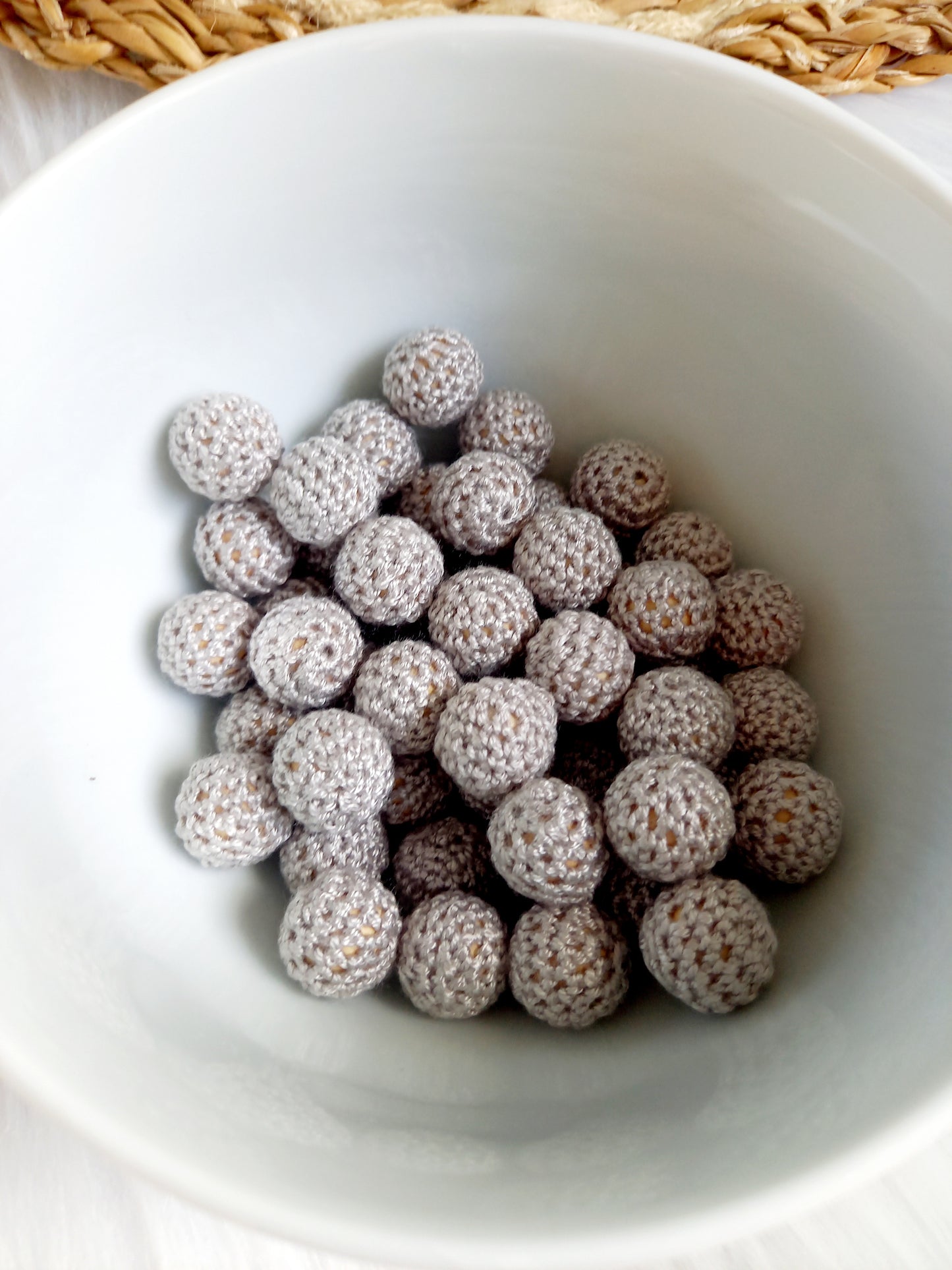 Gehaakte kralen Grijs