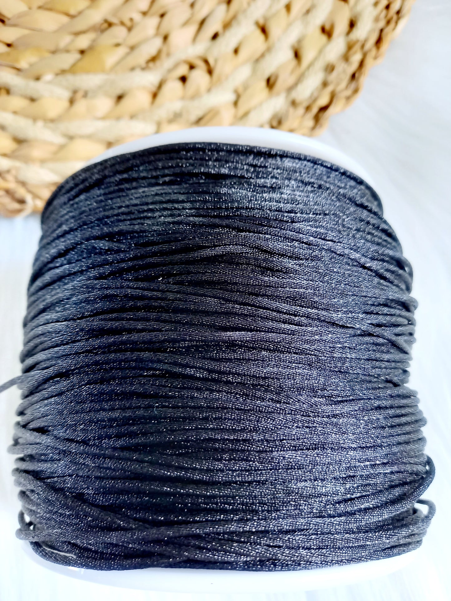 Satijnkoord 2.0mm zwart