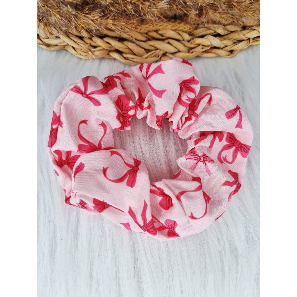 Scrunchie Strik rood