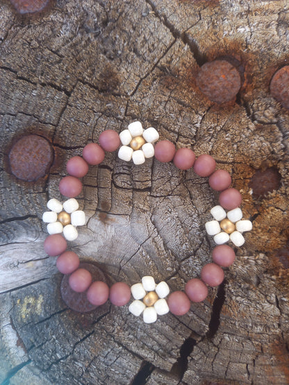 daisy kinderarmband donkerbruin