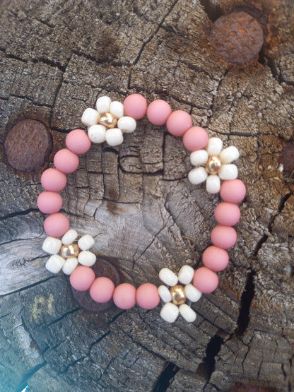daisy kinderarmband powderblush