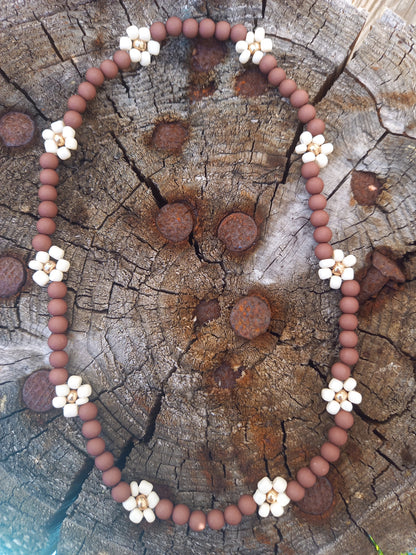 daisy kinderketting donkerbruin